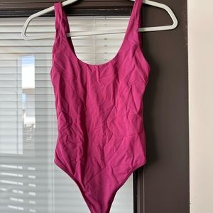 Aritzia Babaton Burgundy Tank Top Bodysuit